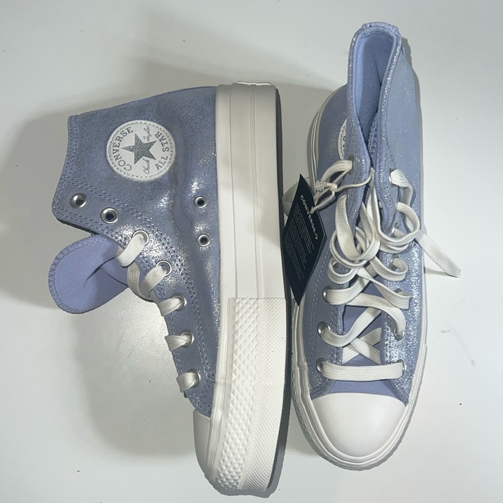NWT Converse Women's High-Top Sneakers in Shimmery Lilac Pewter Sz 8